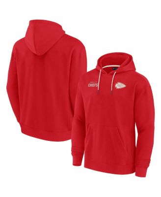 Men's and Women's Red Kansas City Chiefs Super Soft Fleece Pullover Hoodie