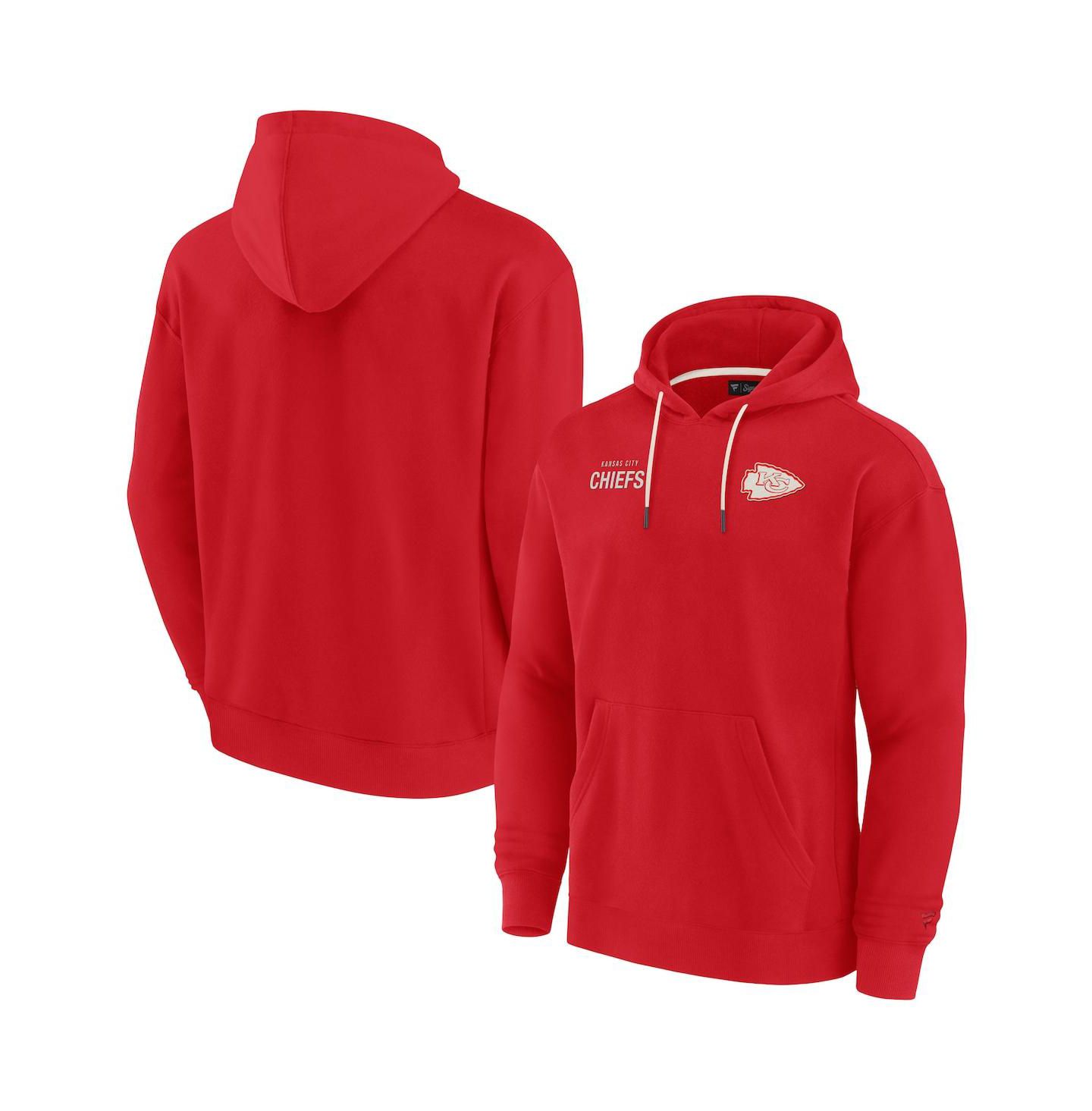 Худи Fanatics Signature Red Kansas City Chiefs Super Soft Fleece Pullover — фото 4