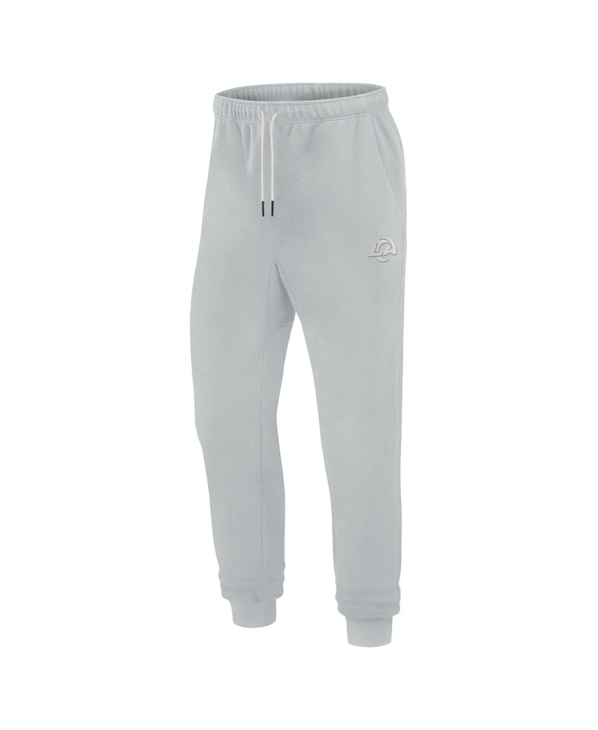 Shop Fanatics Signature Men's And Women's  Gray Los Angeles Rams Super Soft Fleece Jogger