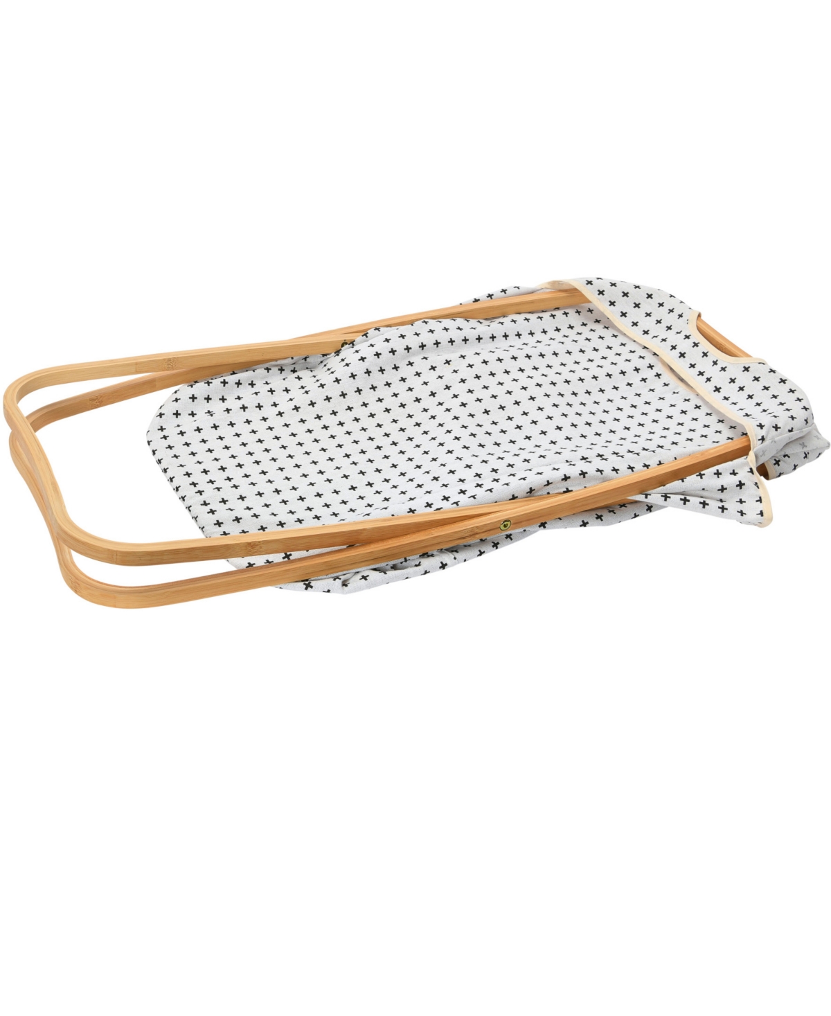 Household Essentials Bamboo X Frame Hamper, Cross In Natural