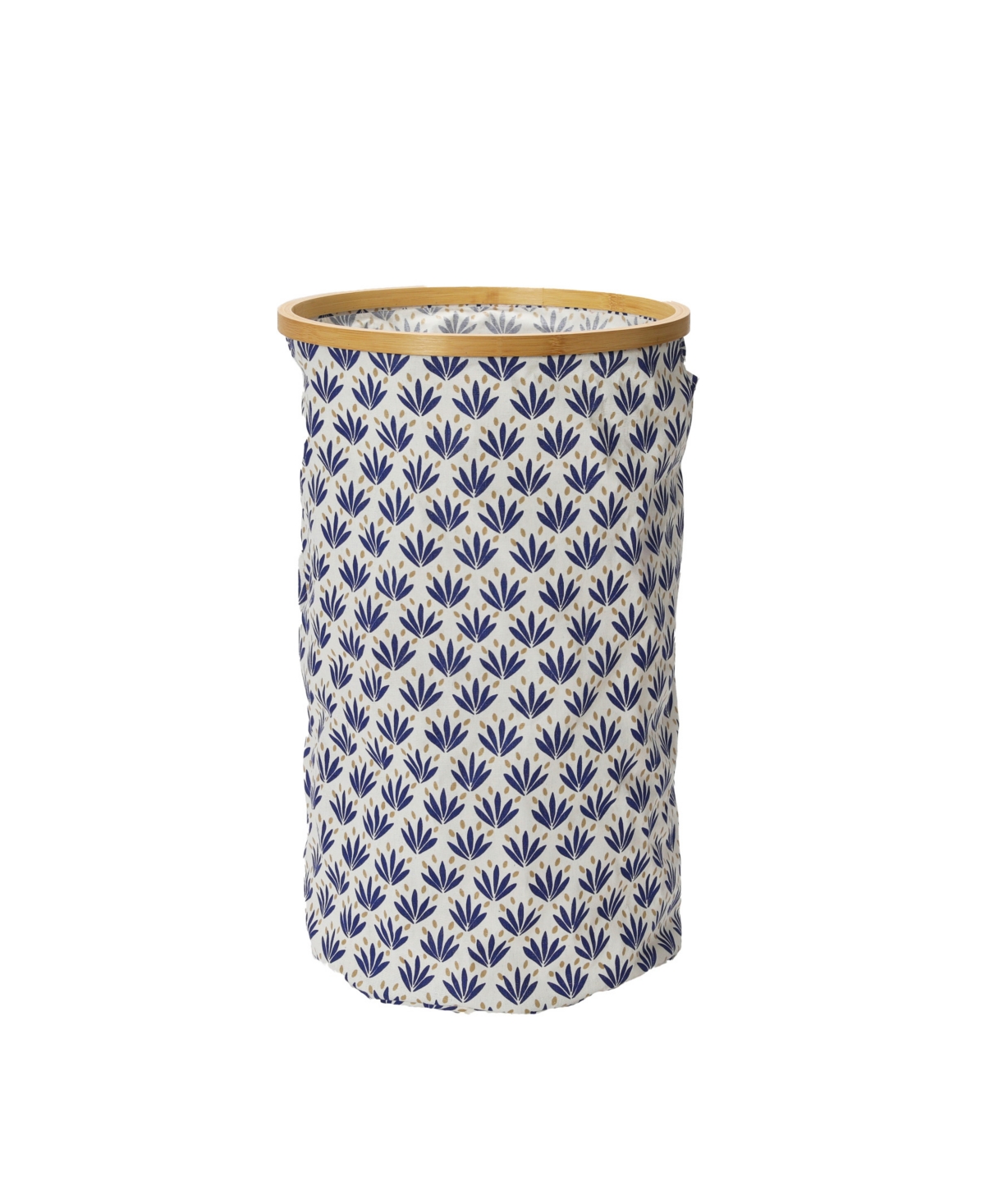 Household Essentials Bamboo Rimmed Round Krush In Blue