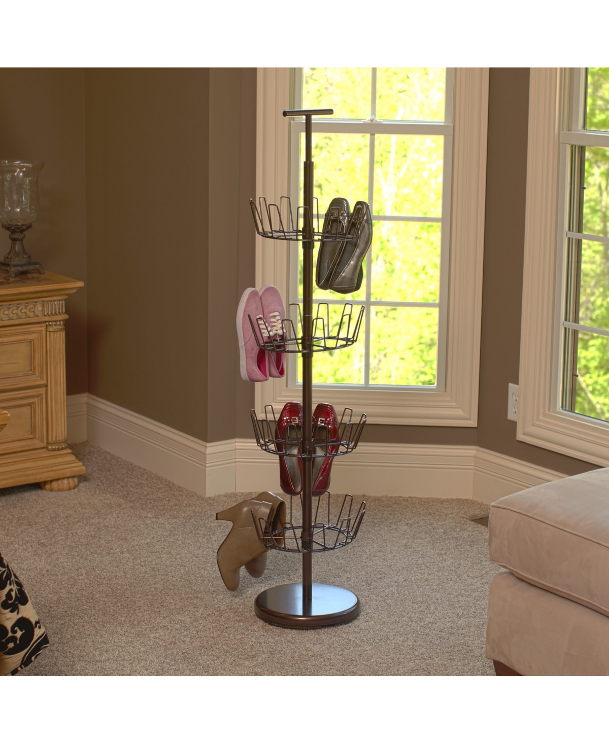 Household Essentials 4 Tier Shoe Tree In Bronze