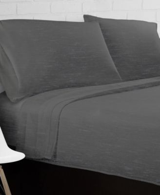Soft Heather Jersey Knit 4-Pc. Sheet Set, Queen