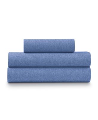 Soft Heather Jersey Knit 3-Pc. Sheet Set, Twin