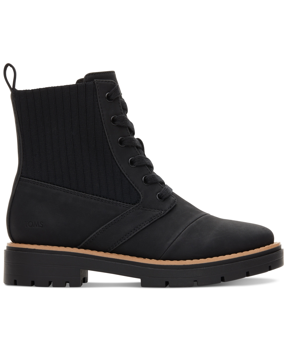 Toms Women's Ionie Lace-Up Lug Sole Combat Boots