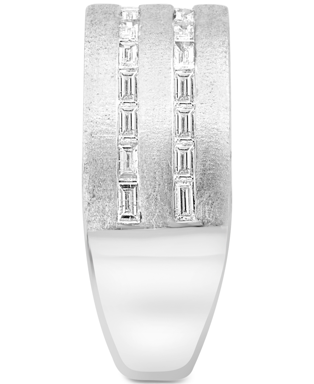 Effy Diamond Baguette Double Row Statement Ring (1/2 ct. t.w.) - Sterling Silver