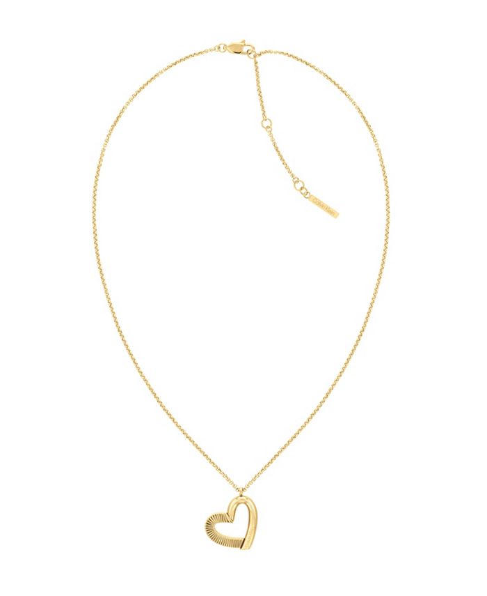 Calvin Klein Women's Stainless Heart Necklace - Macy's