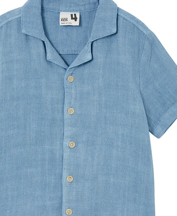 COTTON ON Big Boys Cabana Short Sleeve Buttoned Shirt - Macy's
