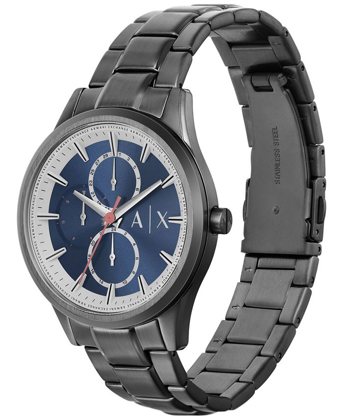 A|X Armani Exchange Men's Quartz Multifunction Gunmetal Stainless Steel ...