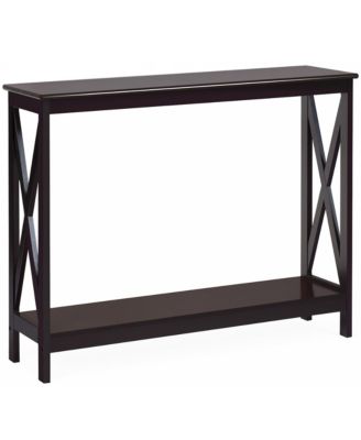 1 PC P2 MDF 2-Tier Console Table x-Design Bookshelf Sofa Side Accent Table