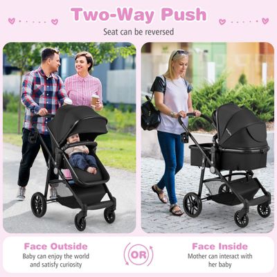 Baby 2 In 1 Foldable Stroller Travel Newborn