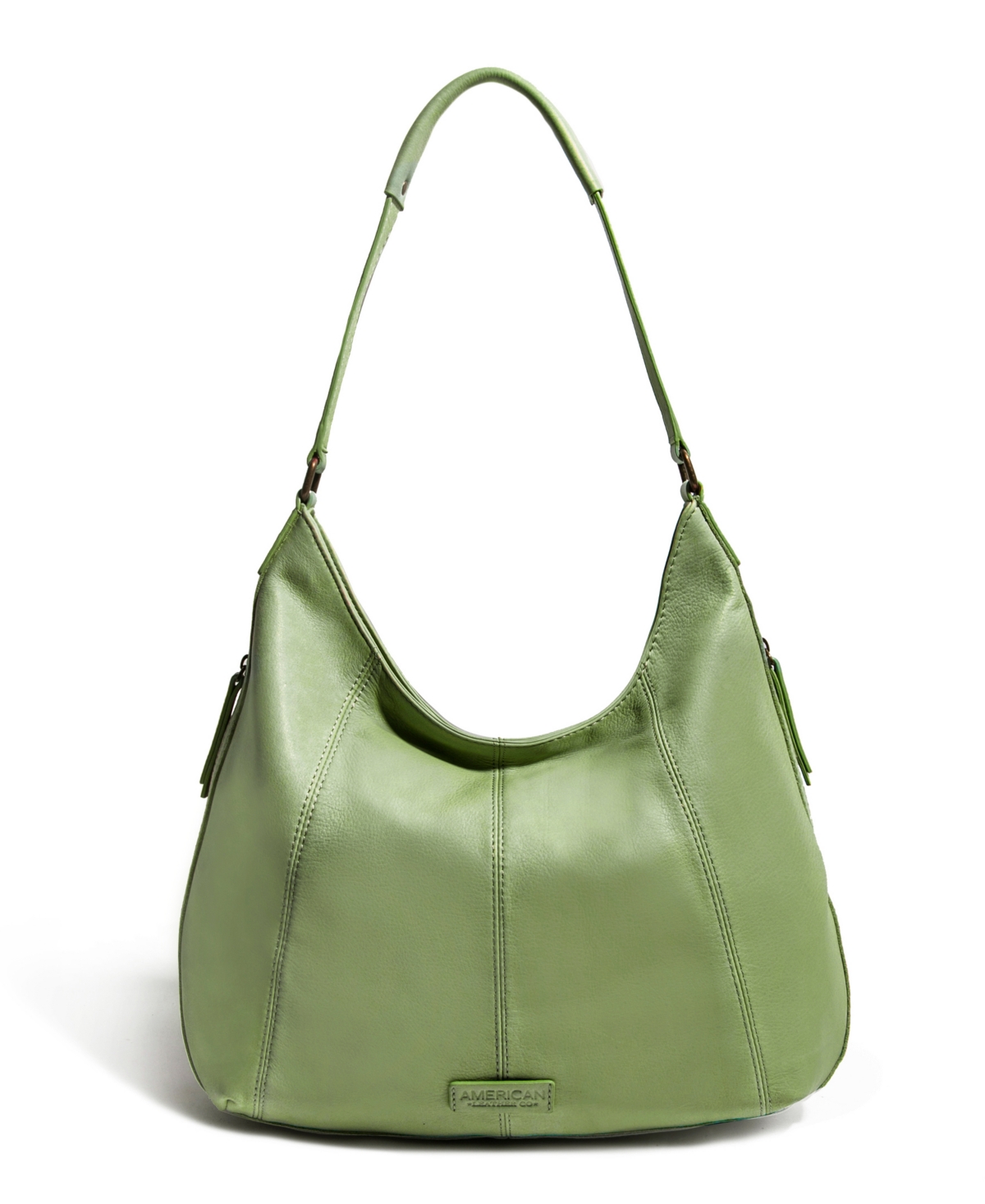 American Leather Co. Women Easton Hobo Bag In Pottery Green Smooth