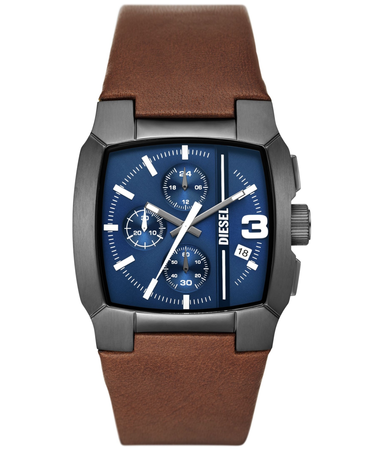 Diesel Men's Cliffhanger Quartz Chronograph Brown Leather Watch 40mm