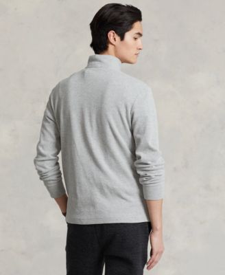 Men's Estate-Rib Cotton Quarter-Zip Pullover