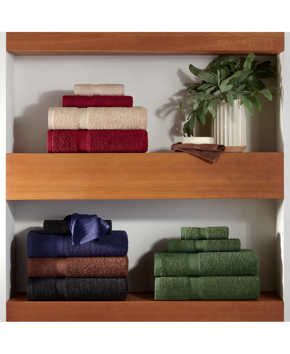 Arkwright Home True Color Bathroom Washcloths (12 Pack), Solid Color Options, 12x12 in., 100% Soft Cotton