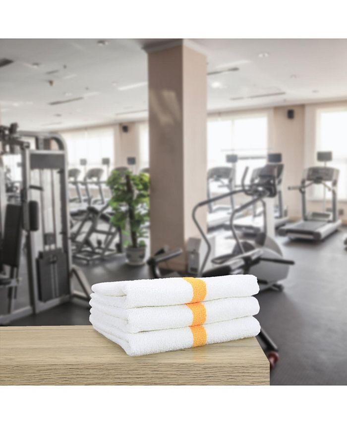 Arkwright Home Power Gym Hand Towels (12 Pack), 16x27, White with