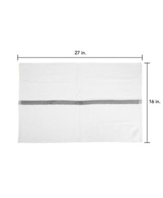 Power Gym Hand Towels (12 Pack),  16x27, White with Colored Stripe, 100% Ring-Spun Cotton