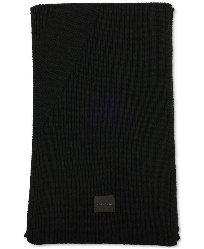 Calvin Klein Nero Acrylic Men Scarf Set