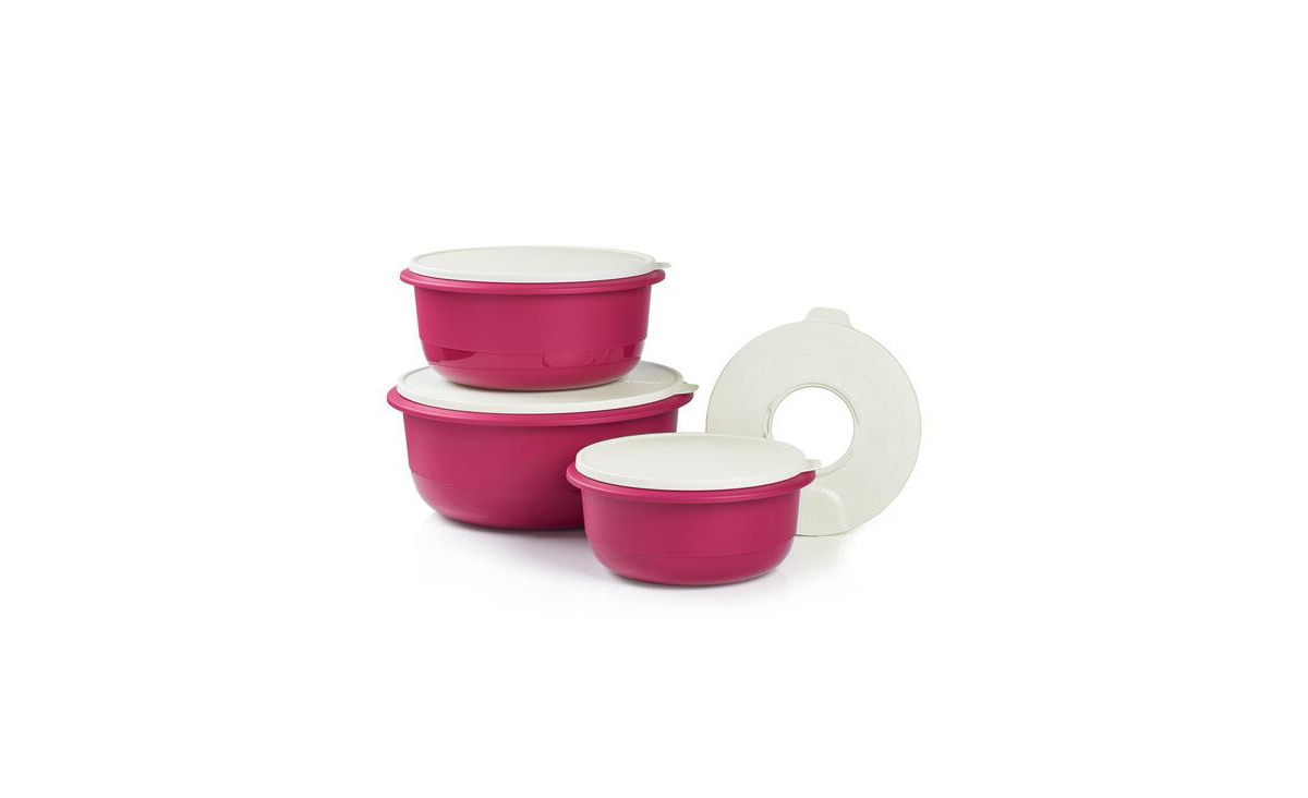 Tupperware Ultimate Mixing Bowl 7 Piece Set In Red