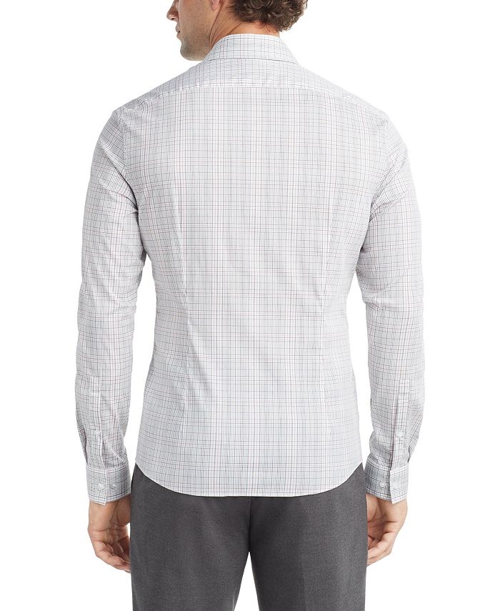 Calvin Klein Men's Slim Fit Non Iron Stain Shield Solid Dress Shirt Red Size 17X32X33