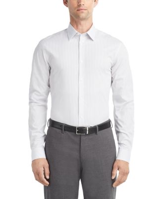 Calvin Klein Men's Steel+ Slim Fit Stretch Wrinkle-Free Dress Shirt ...