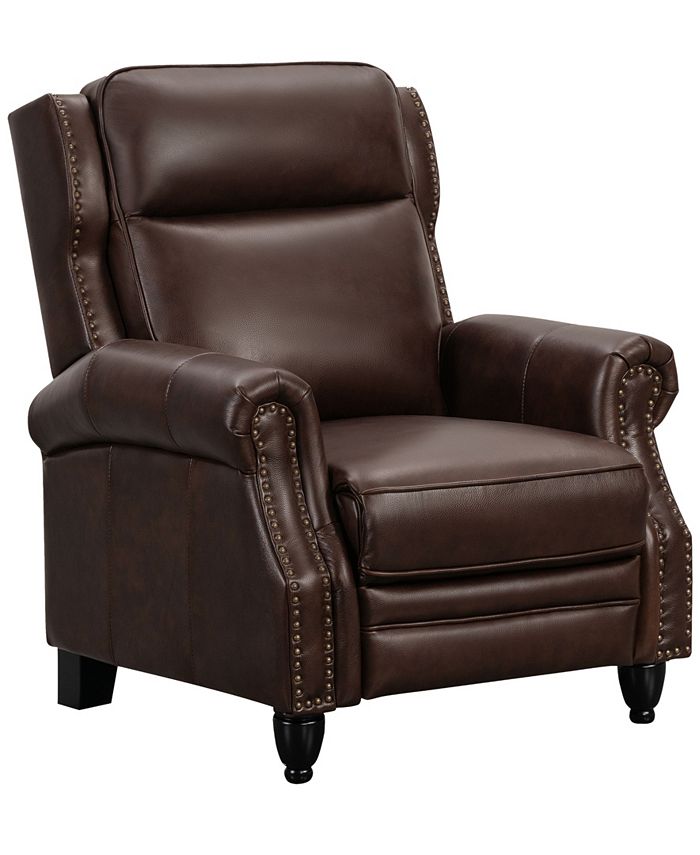 Abbyson Living Polly Leather Pushback Recliner - Macy's