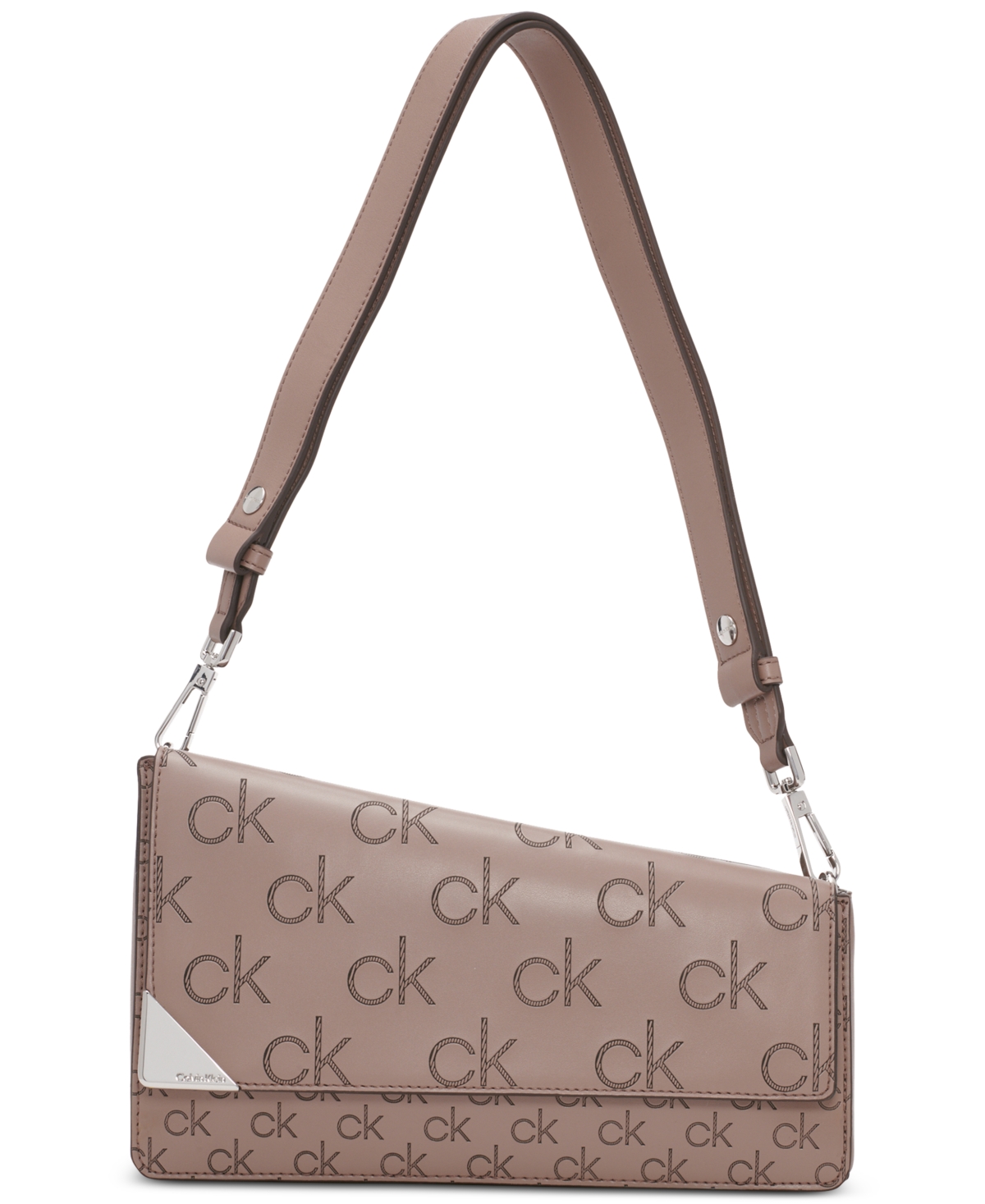 Calvin Klein Granite Signature Adjustable Crossbody With Magnetic Snap in  Brown