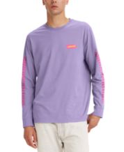 Men's Tommy Jeans Purple Los Angeles Lakers Richie Color Block Long Sleeve T-Shirt Size: Medium