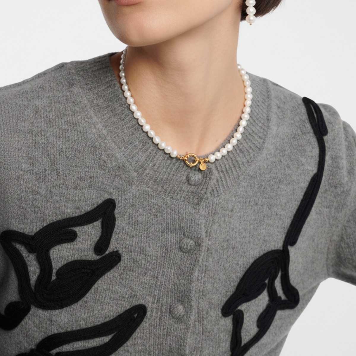 Joey Baby 18K Gold Plated Freshwater Pearls -Jackie EssentialNecklace L20