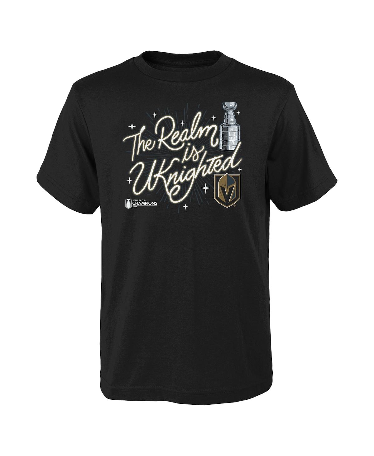 Shop Fanatics Big Boys  Black Vegas Golden Knights 2023 Stanley Cup Champions Celebration T-shirt