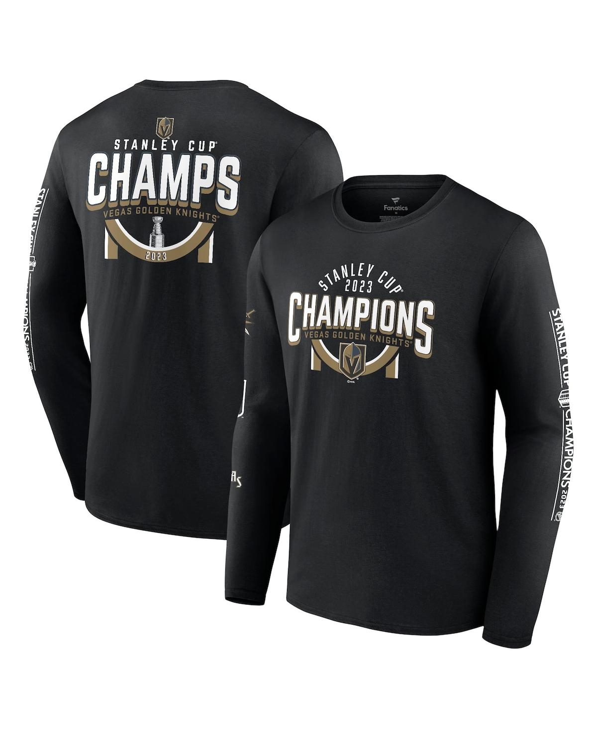 Fanatics Men's  Black Vegas Golden Knights 2023 Stanley Cup Champions Banner Long Sleeve T-shirt In Black