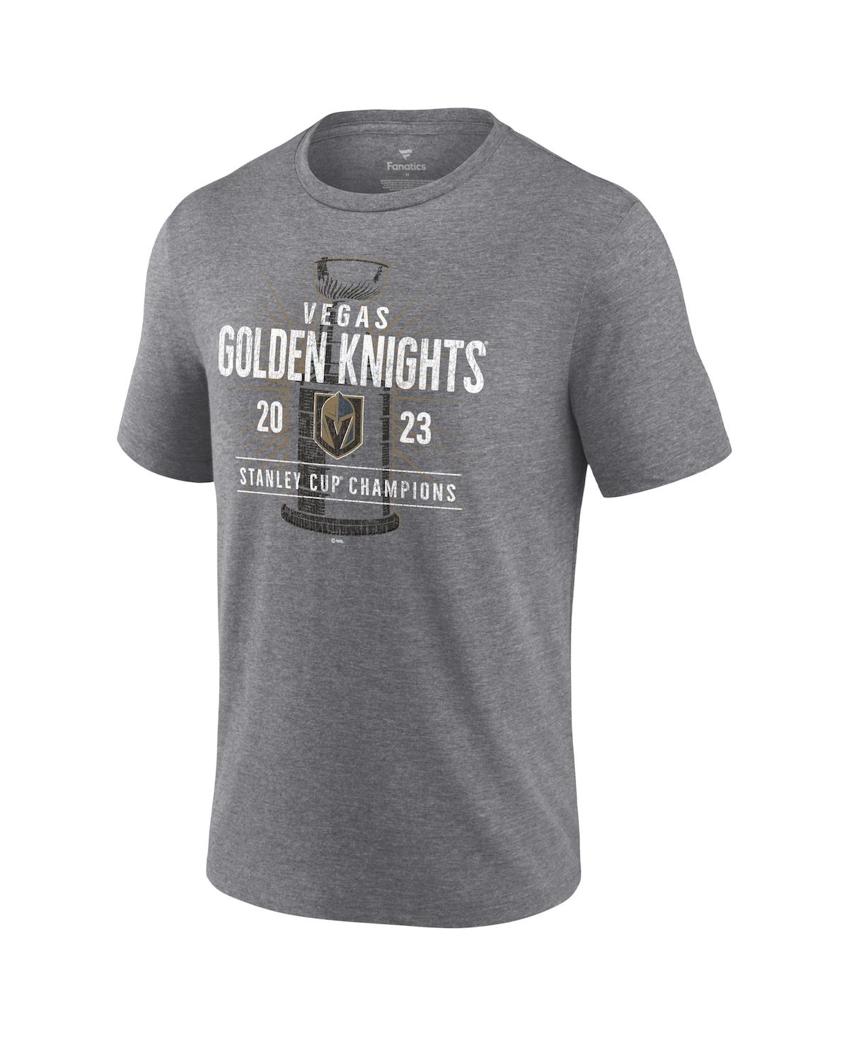 Men's FanaticsVegas Golden Knights 2023 Stanley Cup Champions Shootout Tri-Blend T-shirt - Heather Gray