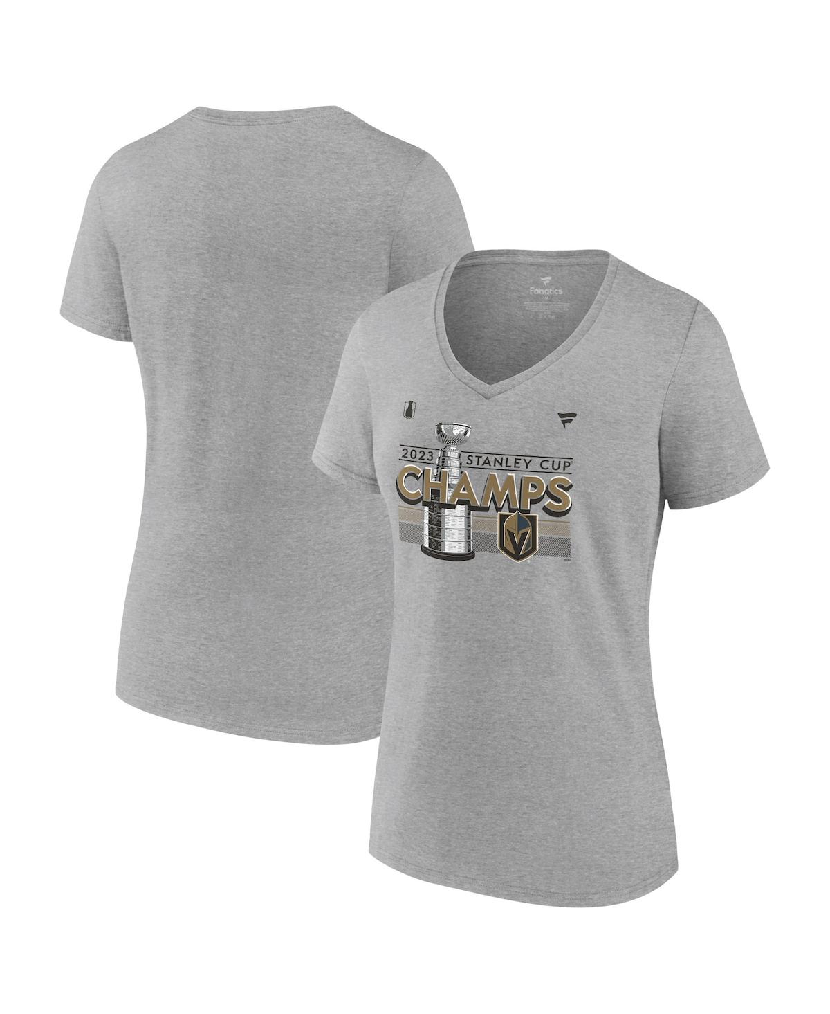Fanatics Women's  Heather Gray Vegas Golden Knights 2023 Stanley Cup Champions Locker Room Long Sleev In Heather Gray