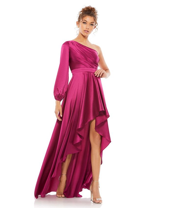 Mac Duggal Women s Ieena High Low One Shoulder Flowy Gown Macy s