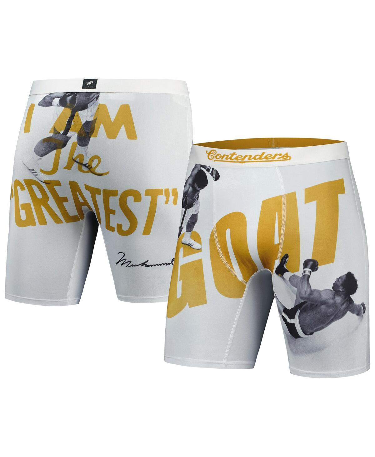 Shop Contenders Clothing Men's  White Muhammad Ali G.o.a.t. Boxer Briefs