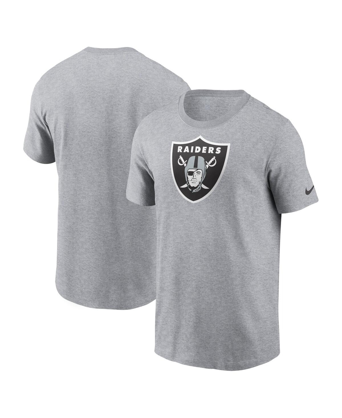 Nike Men's  Gray Las Vegas Raiders Logo Essential T-shirt