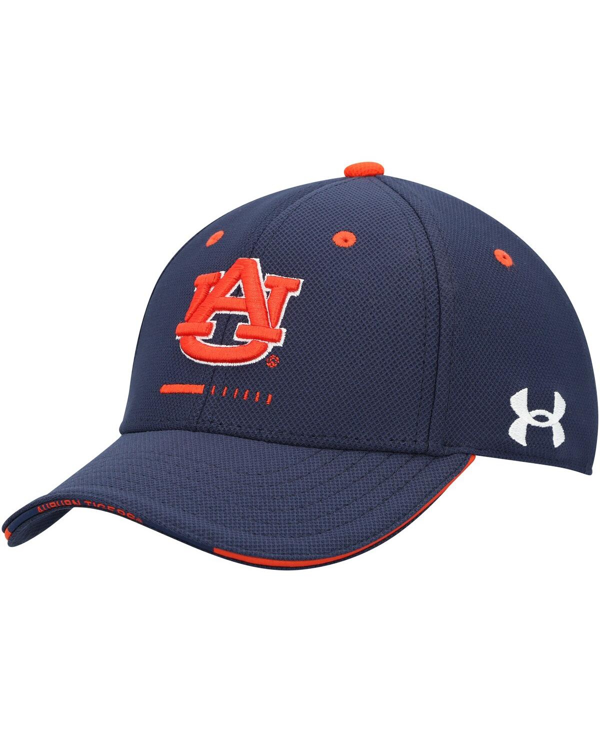 Shop Under Armour Big Boys And Girls  Navy Auburn Tigers Blitzing Accent Performance Adjustable Hat