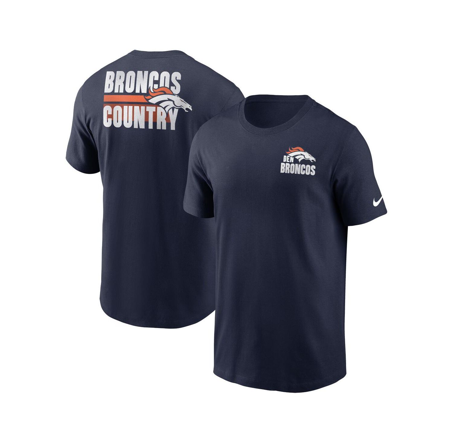 Men's Navy Denver Broncos Blitz Essential T-shirt