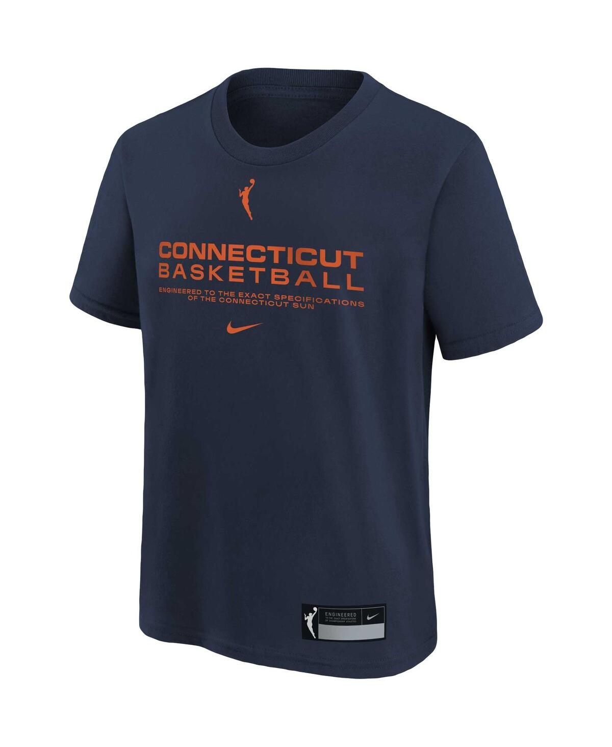 Nike Kids' Big Boys And Girls  Navy Connecticut Sun On Court Legend Essential Practice T-shirt