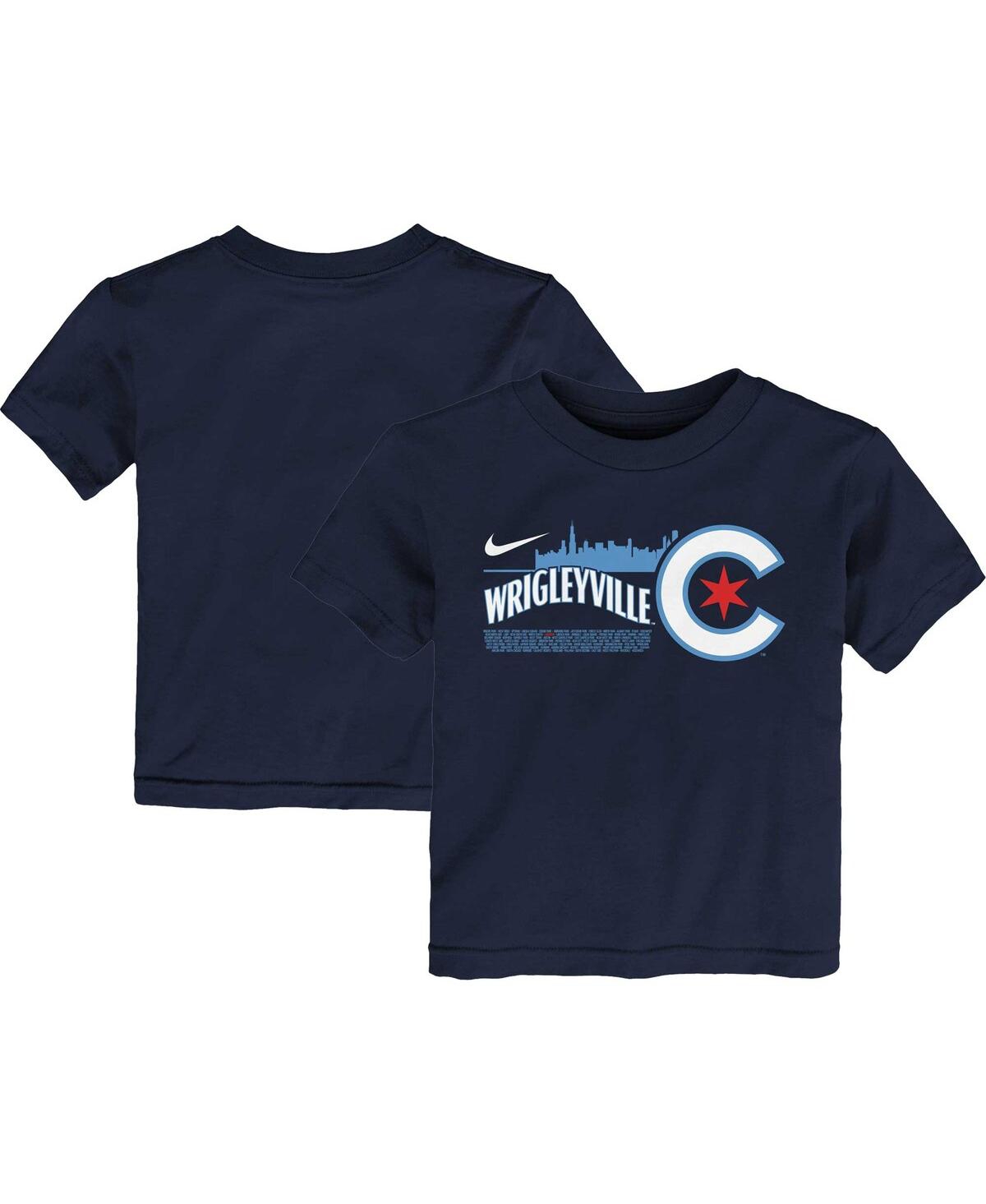 Nike Babies' Toddler Boys And Girls  Navy Chicago Cubs City Connect Graphic T-shirt