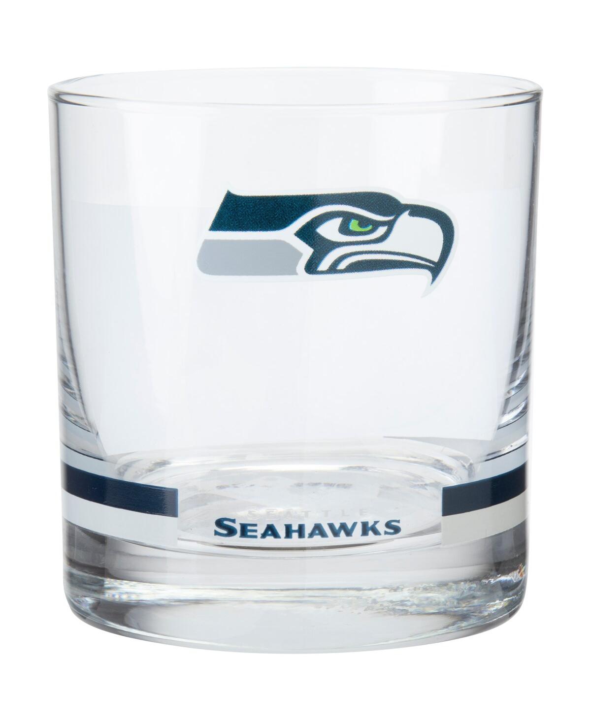 Memory Company Seattle Seahawks Banded Rocks Glass In Clear