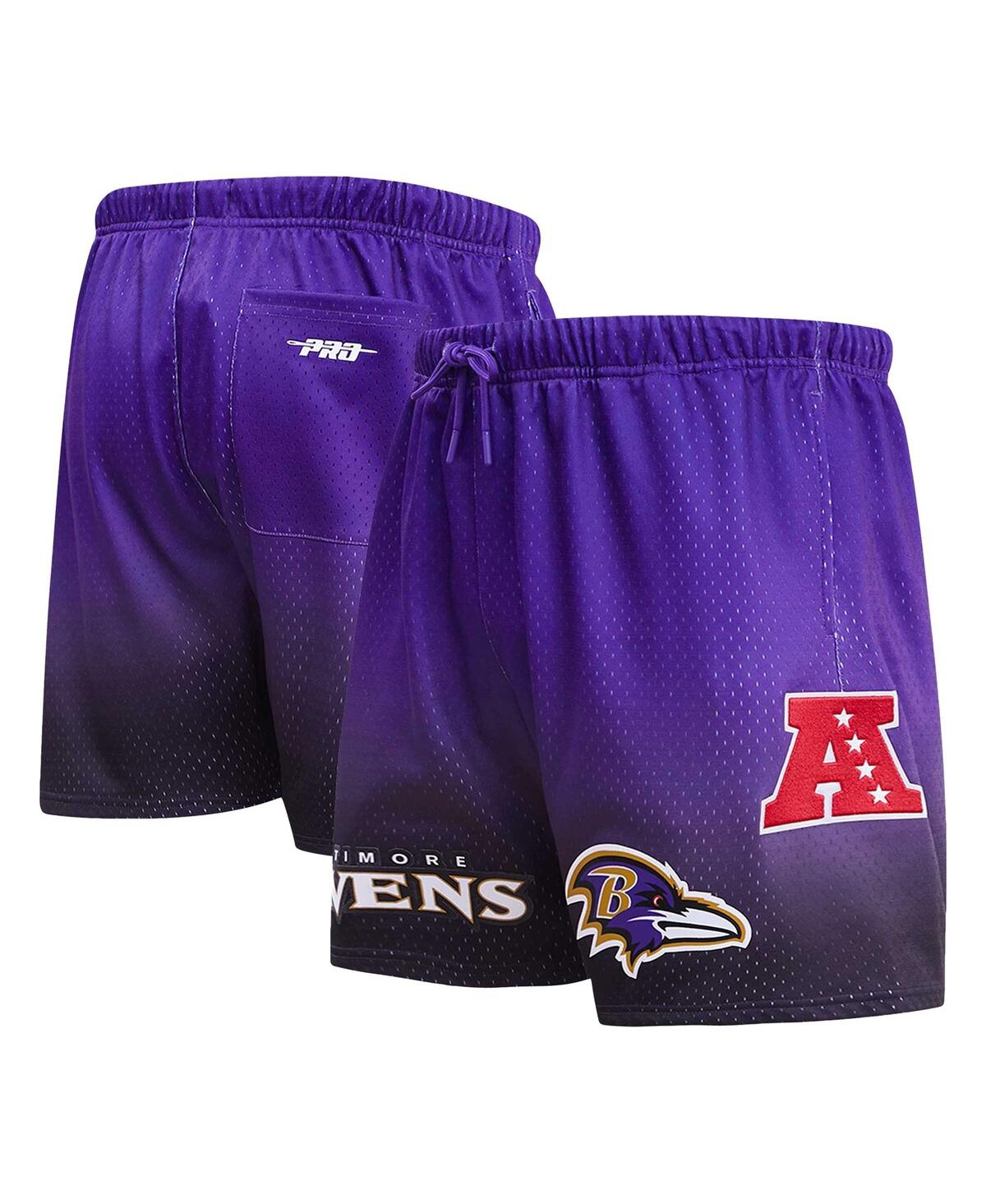 Pro Standard Men's  Black, Purple Baltimore Ravens Ombre Mesh Shorts In Black,purple