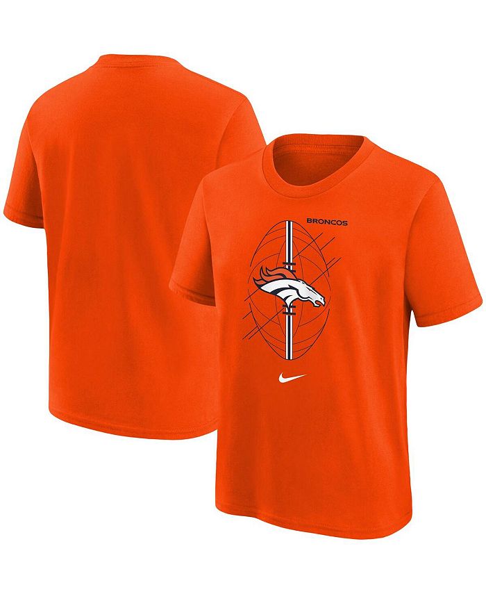 Nike Big Boys Orange Denver Broncos Icon T-shirt - Macy's