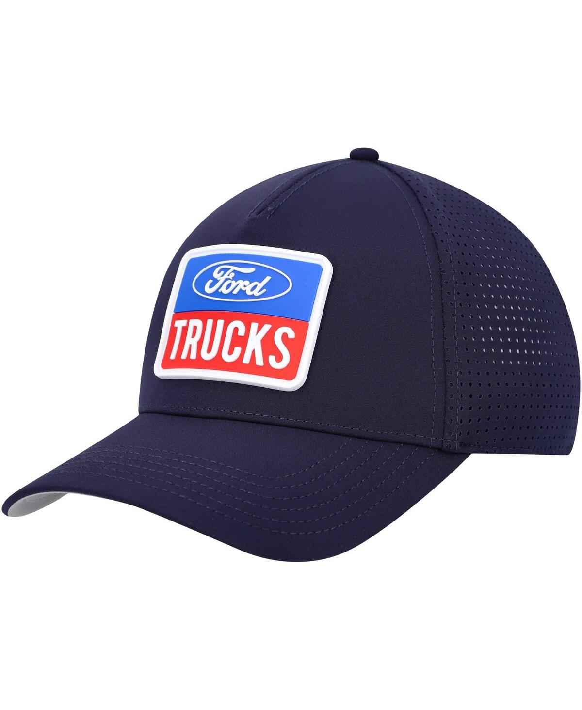 AMERICAN NEEDLE MEN'S AMERICAN NEEDLE NAVY FORD SUPER TECH VALIN TRUCKER SNAPBACK HAT 