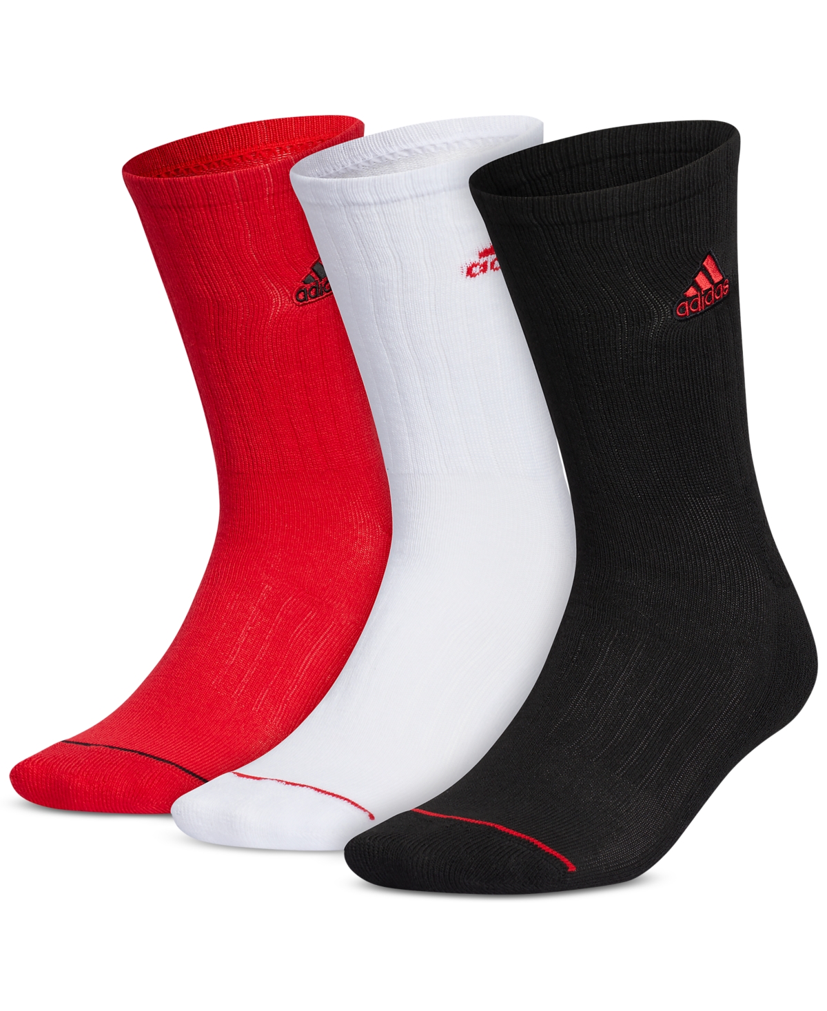 Adidas Originals Men's 3-pk. Classic Cushioned Logo Crew Socks In Black