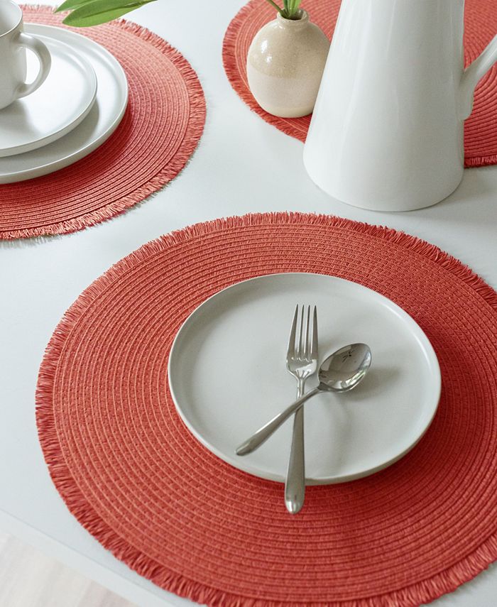Benson Mills Fringed Round Placemat, Set of 4 Macy's