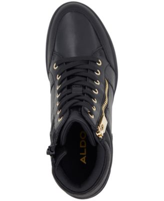 ALDO Zip lace high-top sneakers y2k・ギャル Aldo Shoes Womens 9 High Top Lace Up Round Toe Side Zips