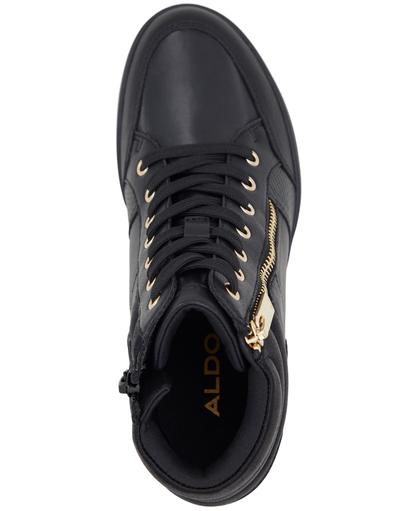Женские кроссовки ALDO Ereliclya Lace-Up Zip Wedge High-Top, цвет: Чёрный разноцветный — фото 4