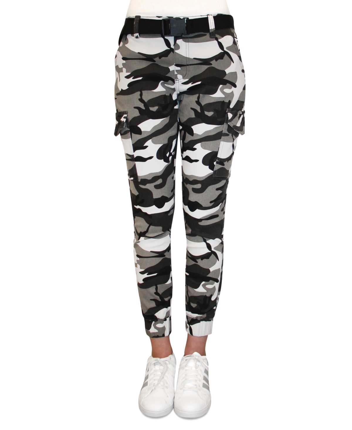 Almost Famous Crave Fame Juniors' High-Rise Belted Cargo Pants