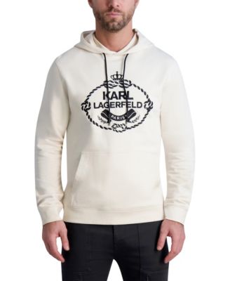 KARL LAGERFELD PARIS Karl Lagerfeld Men's Hoodie with Embroidered